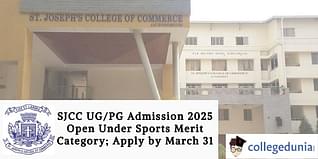 SJCC UG/PG Admission 2025 Open Under Sports Merit Category; Apply by March 31